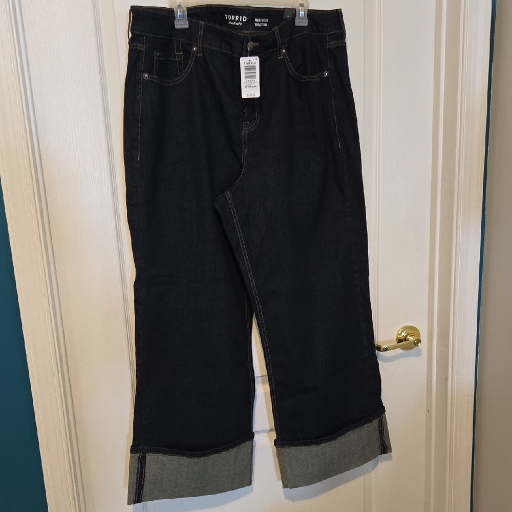 Torrid Dark Blue Wide Leg Jeans